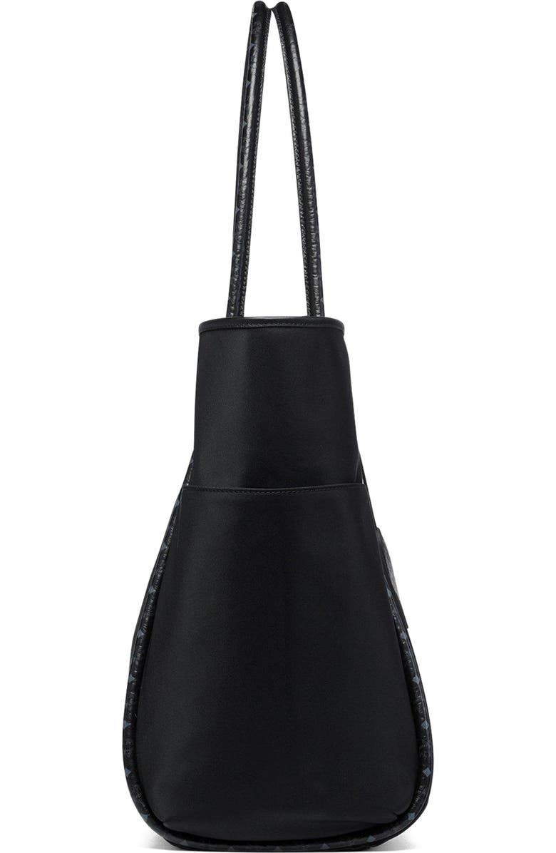 MCM Aren Shopper in ECONYLÂ<sup>®</sup> and Leather, Alternate, color, Black