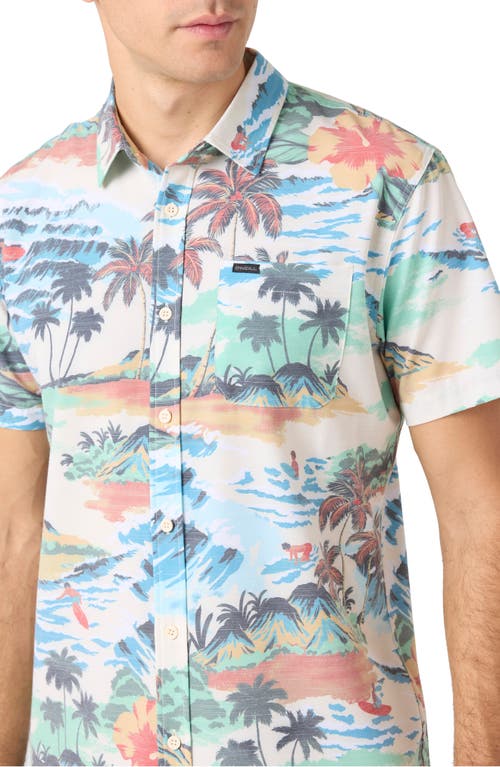 O'neill Trvlr Upf Traverse Slub Short Sleeve Performance Button-up Shirt