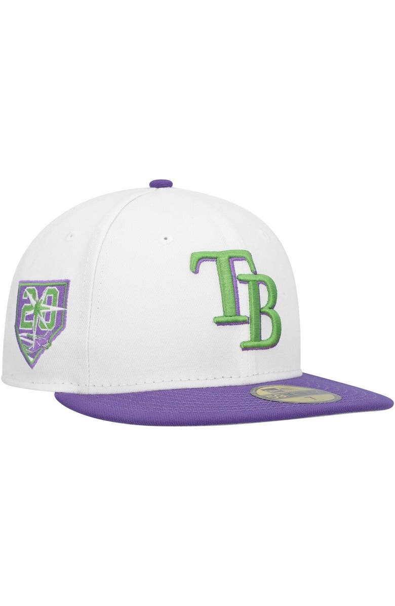 New Era Men's New Era White Tampa Bay Rays Side Patch 59FIFTY Fitted Hat, Main, color, White