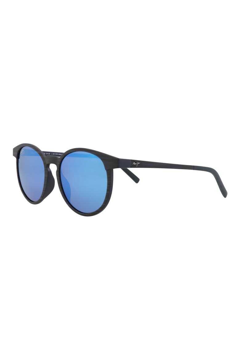 53mm Round Sunglasses, Alternate, color, BLUE STRIPE/ BLUE/ BLUE