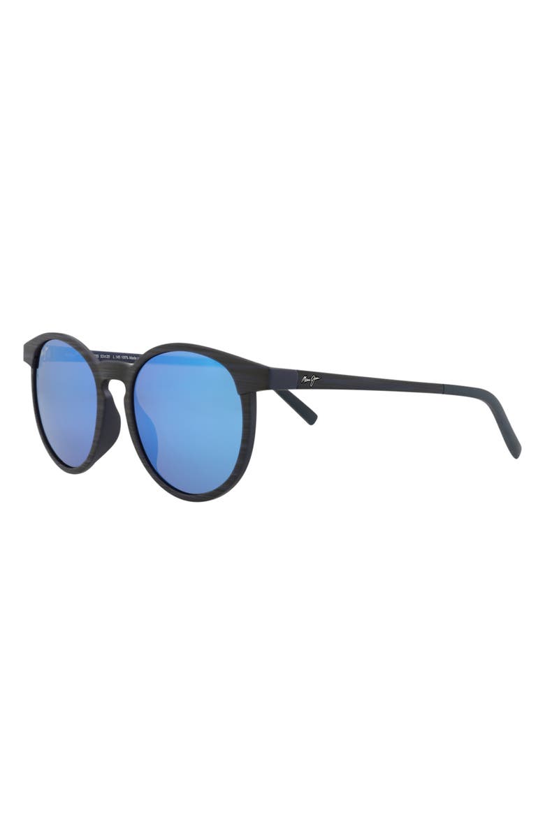 Maui Jim 53mm Round Sunglasses, Alternate, color, Blue Stripe/ Blue/ Blue