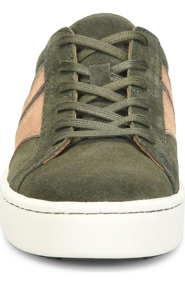 Børn Beck Tie Low Top Sneaker, Alternate, color, Dark Green Suede