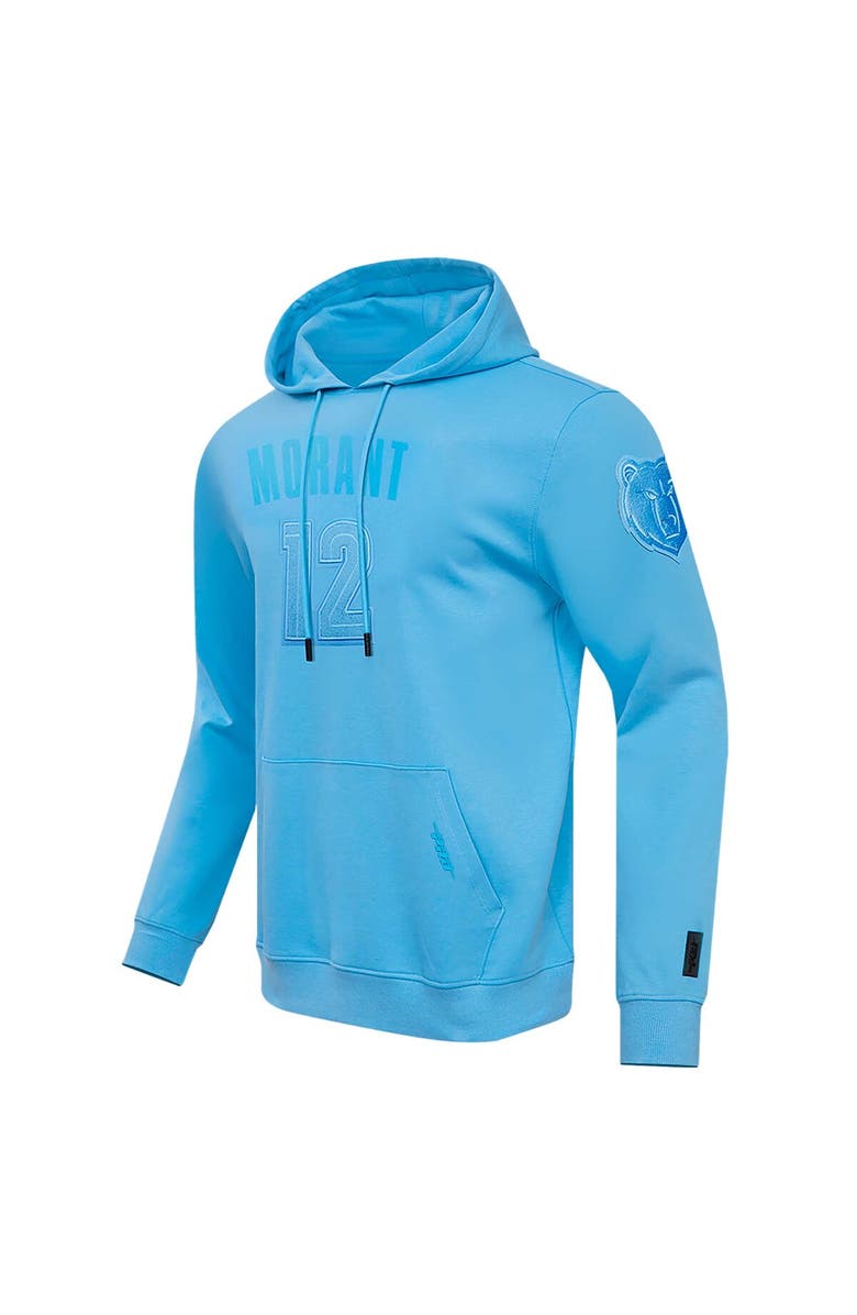 PRO STANDARD Men's Pro Standard Ja Morant Light Blue Memphis Grizzlies Triple Tonal Player Pullover Hoodie, Alternate, color, Light Blue