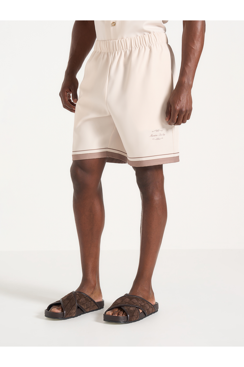 Sean Vintage Baroque Shorts, Main, color, Cream