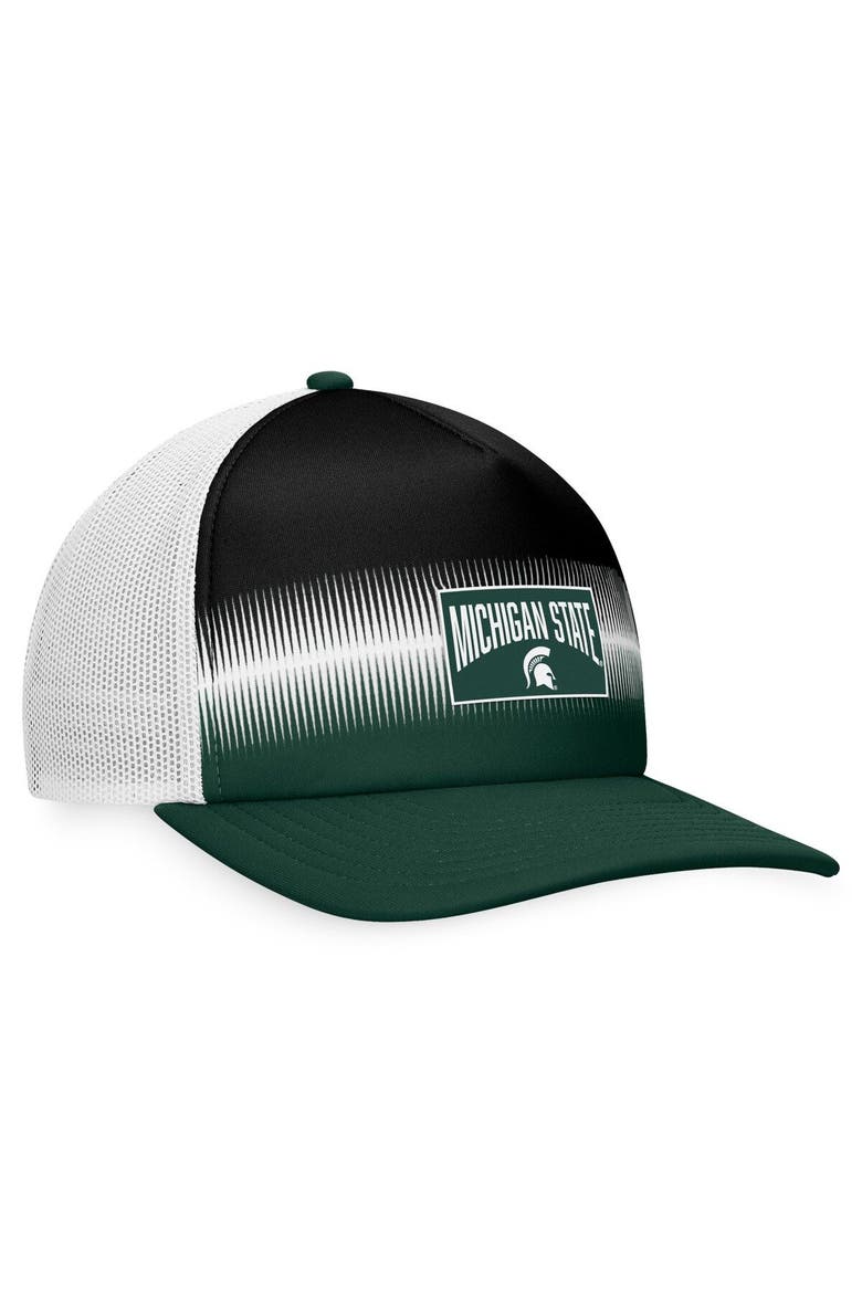 Men's Top of the World Green/Black Michigan State Spartans Daybreak Foam Trucker Adjustable Hat, Alternate, color, Green