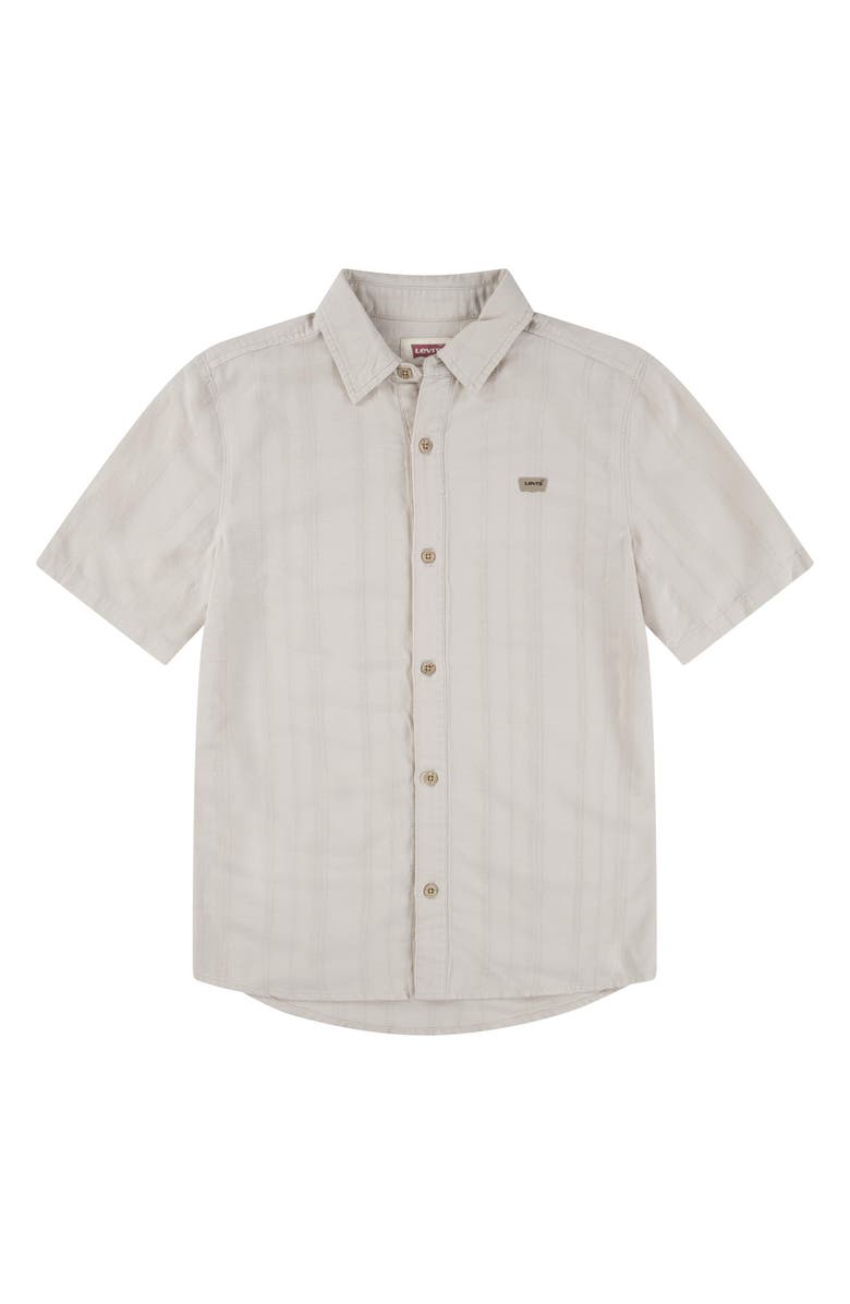 Levi's<sup>®</sup> Kids' Textured Stripe Button-Up Shirt, Main, color, Oatmeal