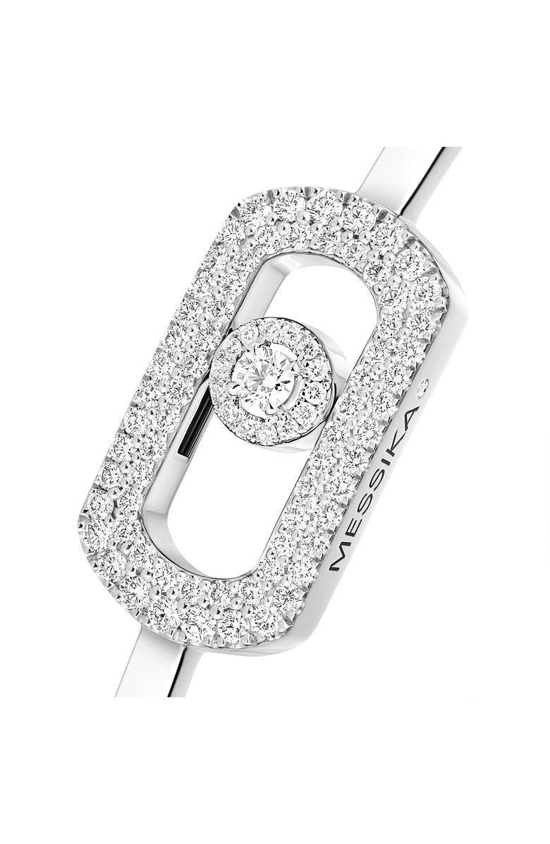 Messika So Move Diamond Pavé 18K White Gold Bangle Bracelet, Alternate, color, White Gold
