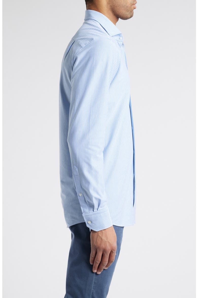 Excursionist Flex Thin Stripe Button-Up Shirt, Alternate, color, ANGELITE