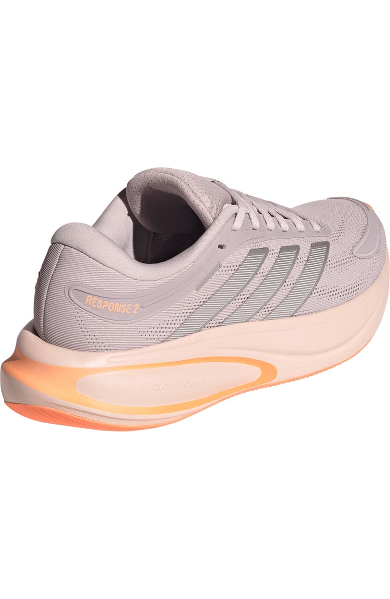 adidas Response 2 Running Shoe, Alternate, color, Ice Purple/ Silver/ Orange