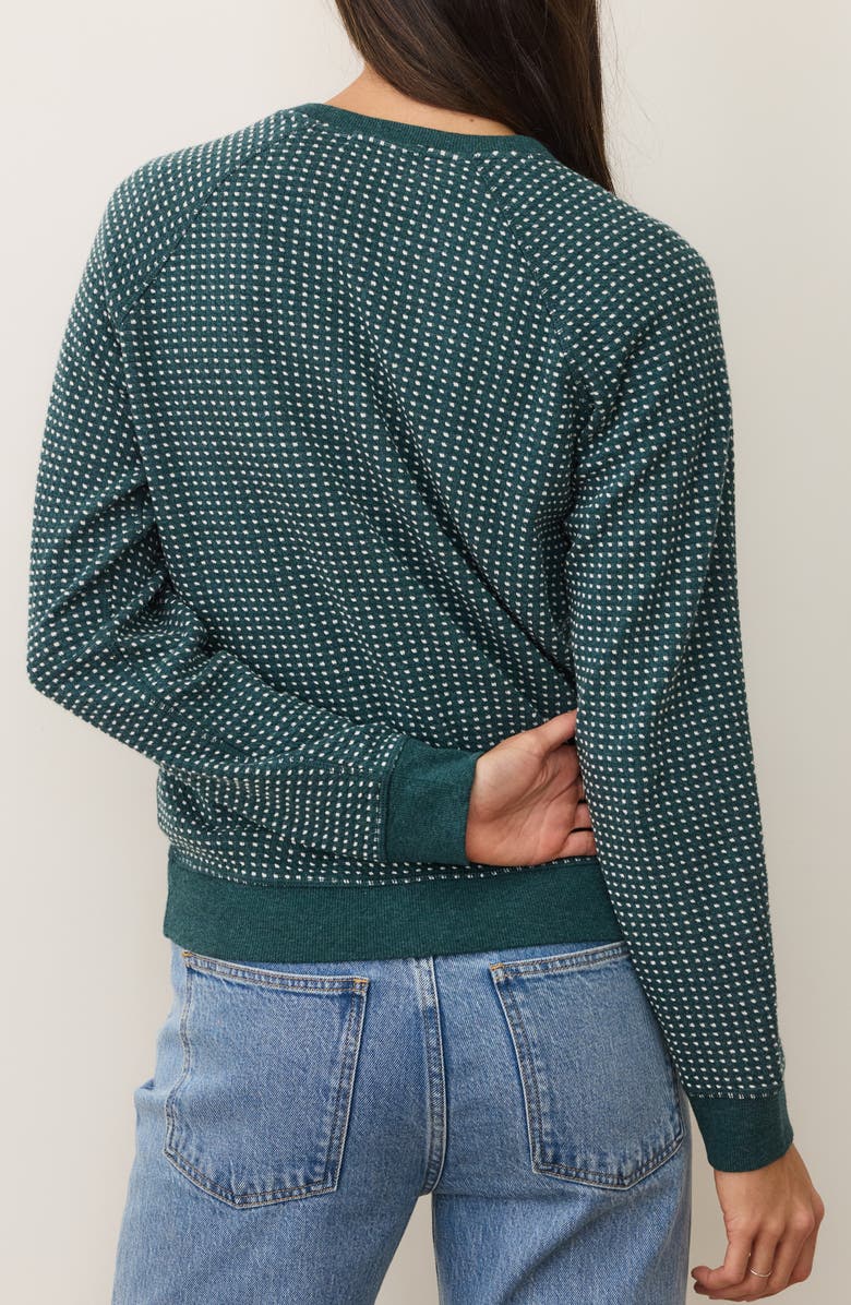 Marine Layer Daisy Raglan Sleeve Sweatshirt, Alternate, color, Mediterranean