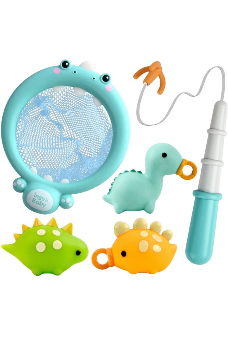 Fun Magnetic Dinosaur Fishing Bath Toy Set, Main, color, Multicolor