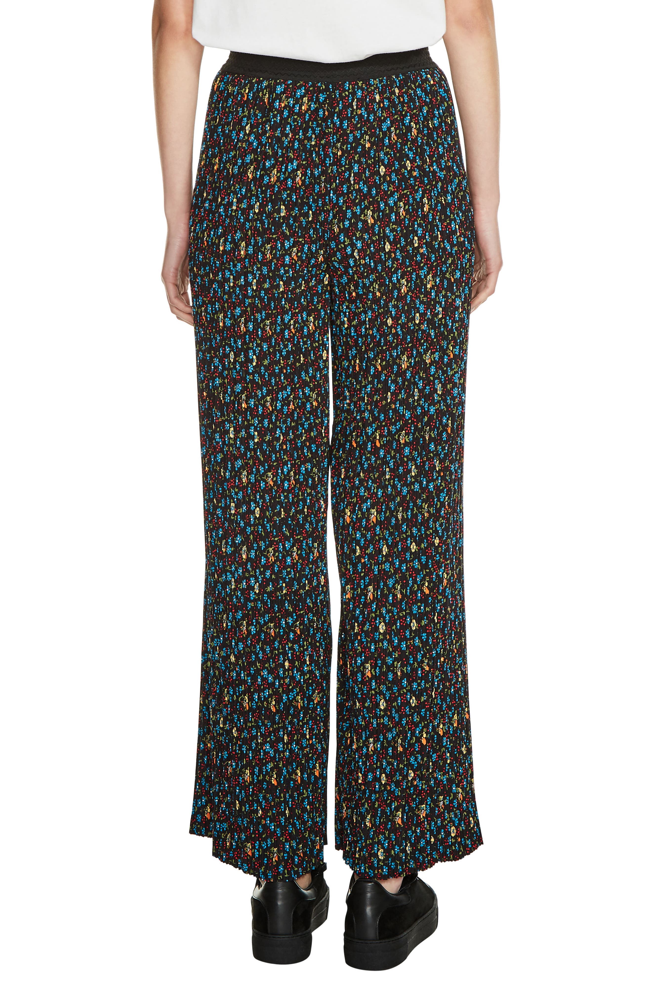Floral Print Pleat Pants - image 2