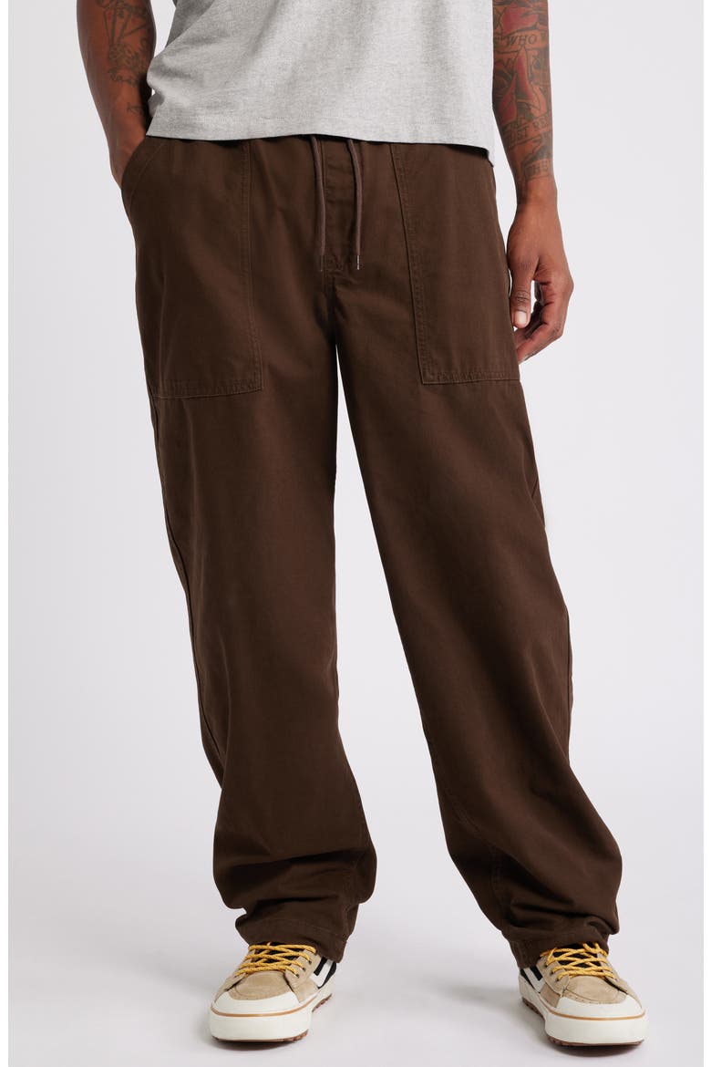 Easy Cotton Drawstring Pants, Main, color, DEMITASSE