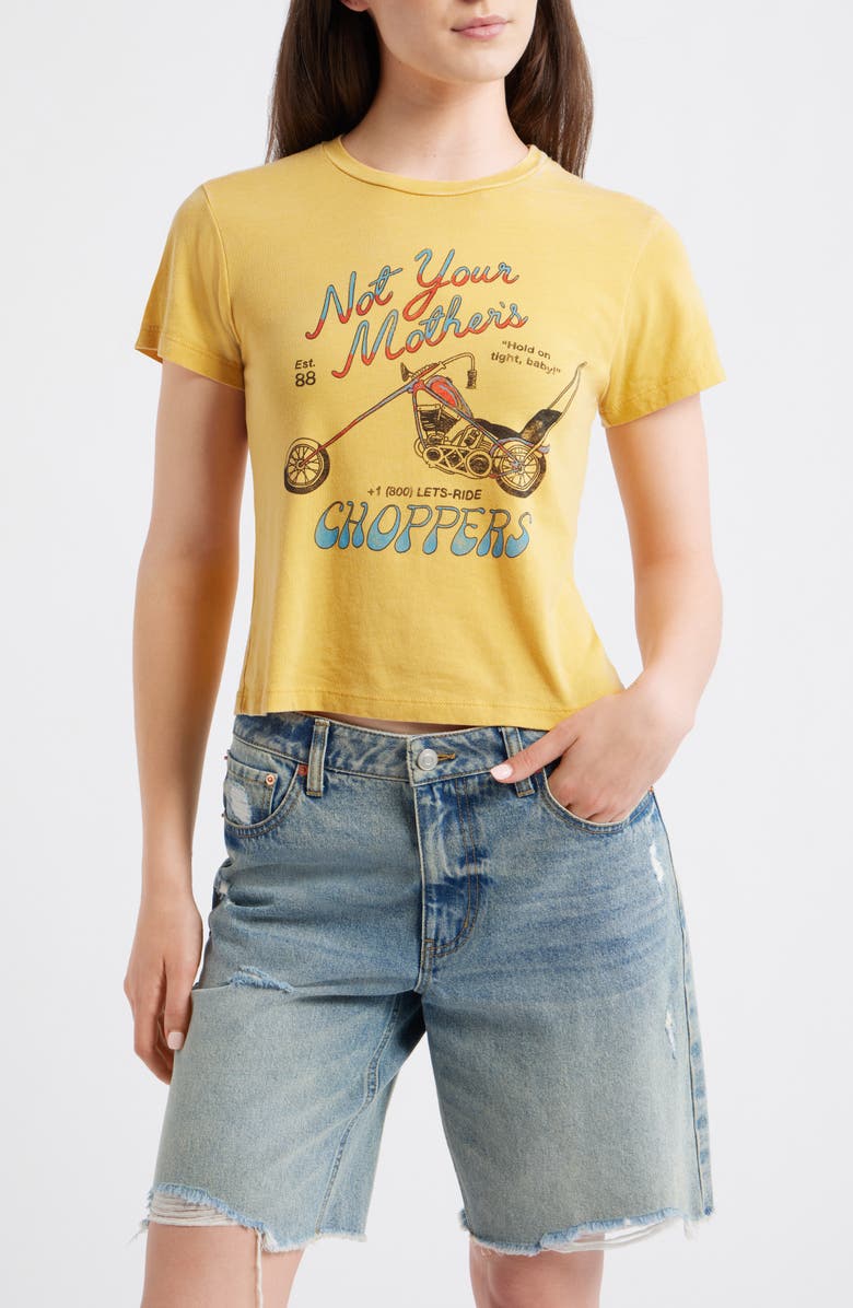 Daydreamer Not Your Mother's Choppers Graphic T-Shirt, Main, color, Yellow Honey