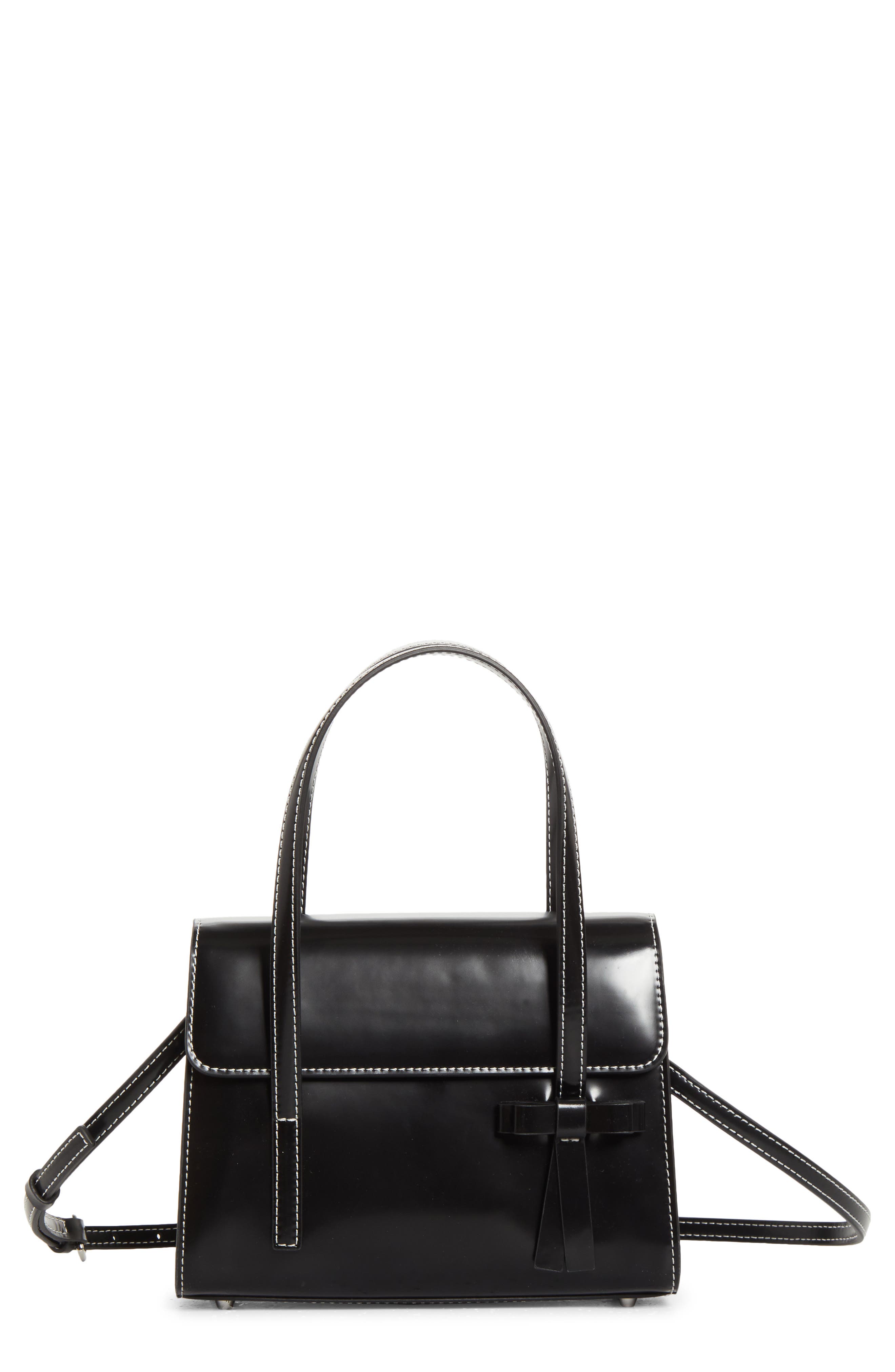 Sandy Liang Mini Mum Crossbody Bag, Main, color, Black
