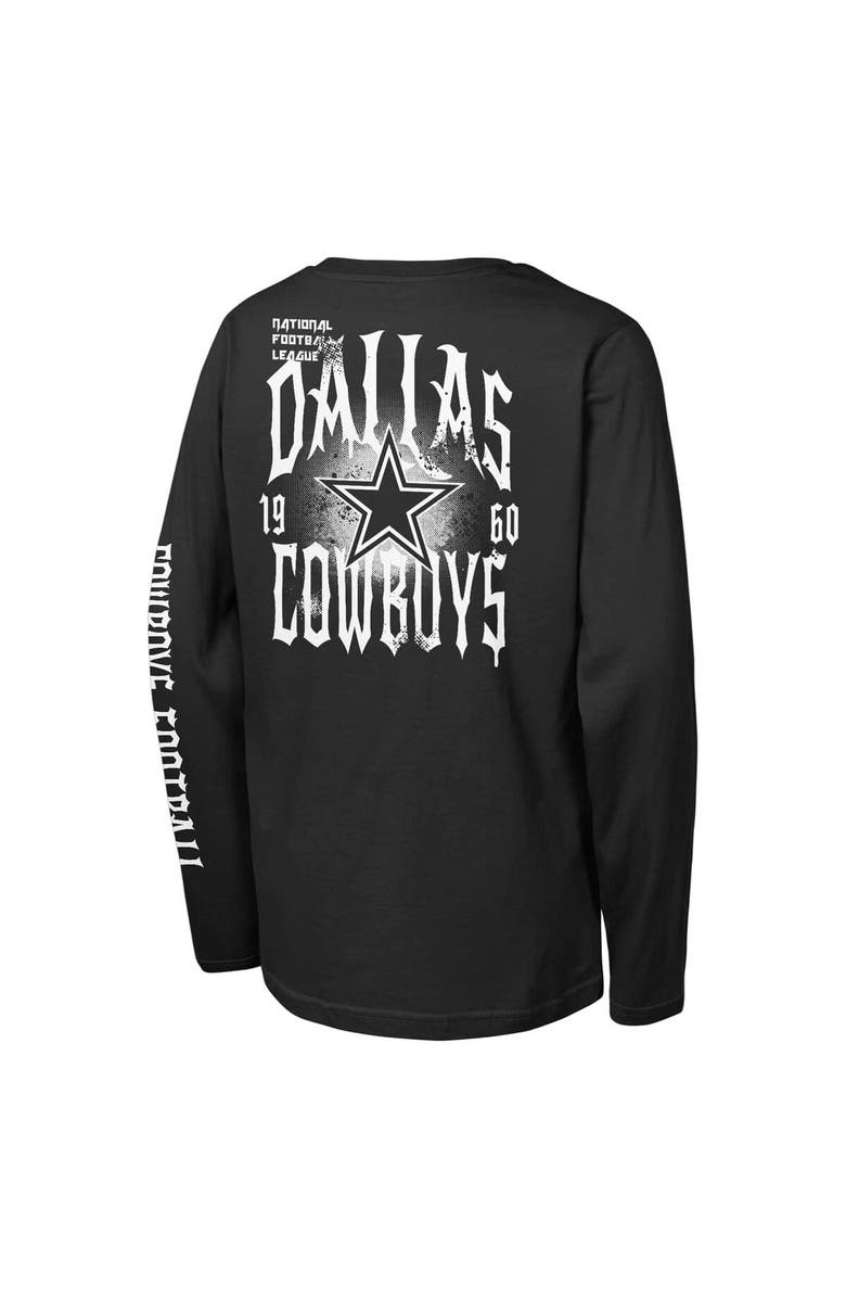 Outerstuff Youth Outerstuff Black Dallas Cowboys Rumble Long Sleeve T-Shirt, Alternate, color, Black