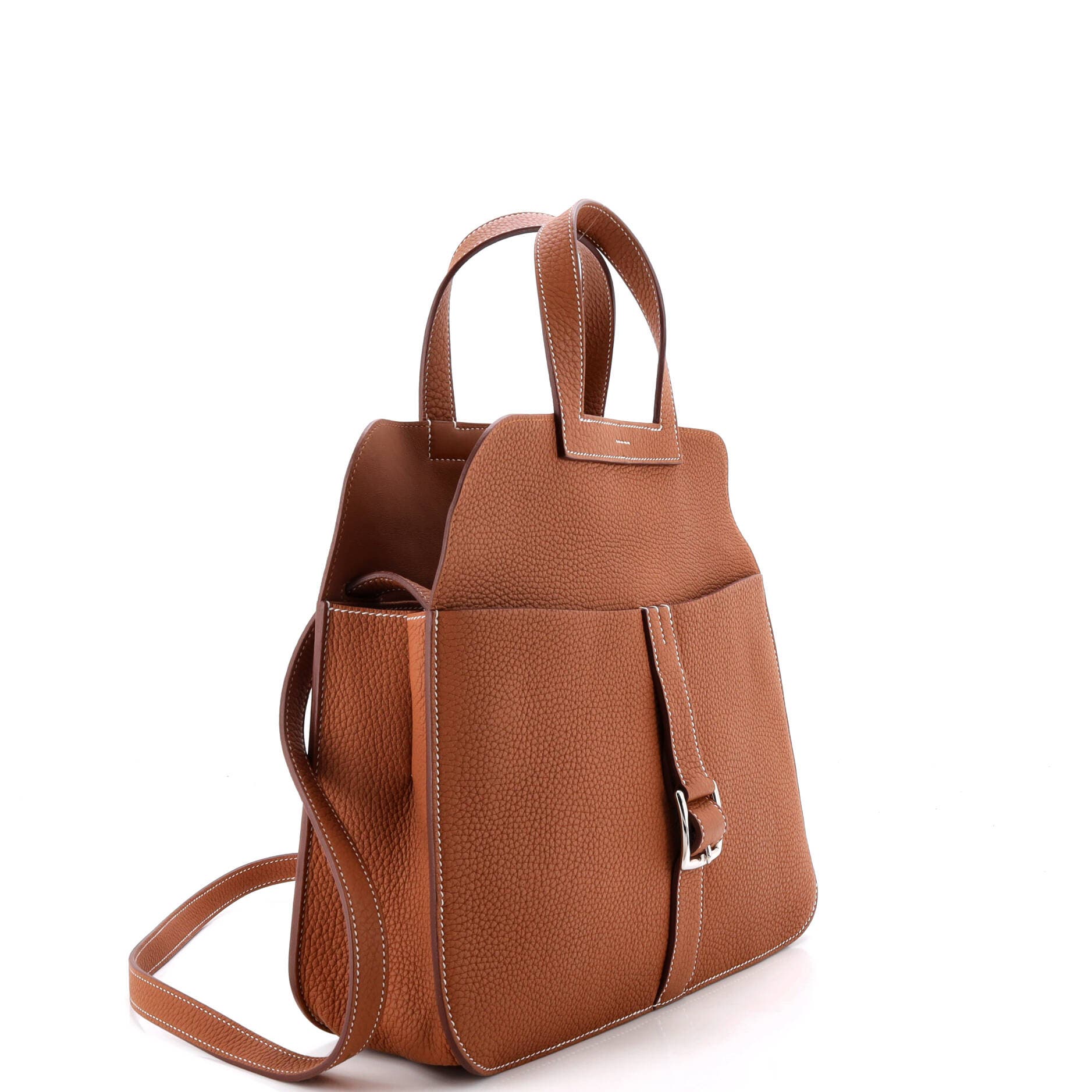 Pre-Owned Hermes Halzan Bag Clemence 31, Alternate, color, Gold