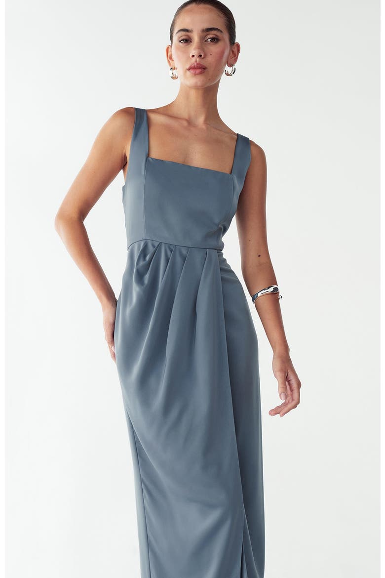 Akron Maxi Dress, Alternate, color, Petrol Blue