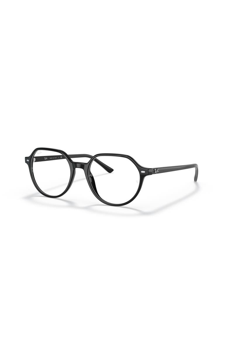 49mm Round optical glasses, Main, color, Black