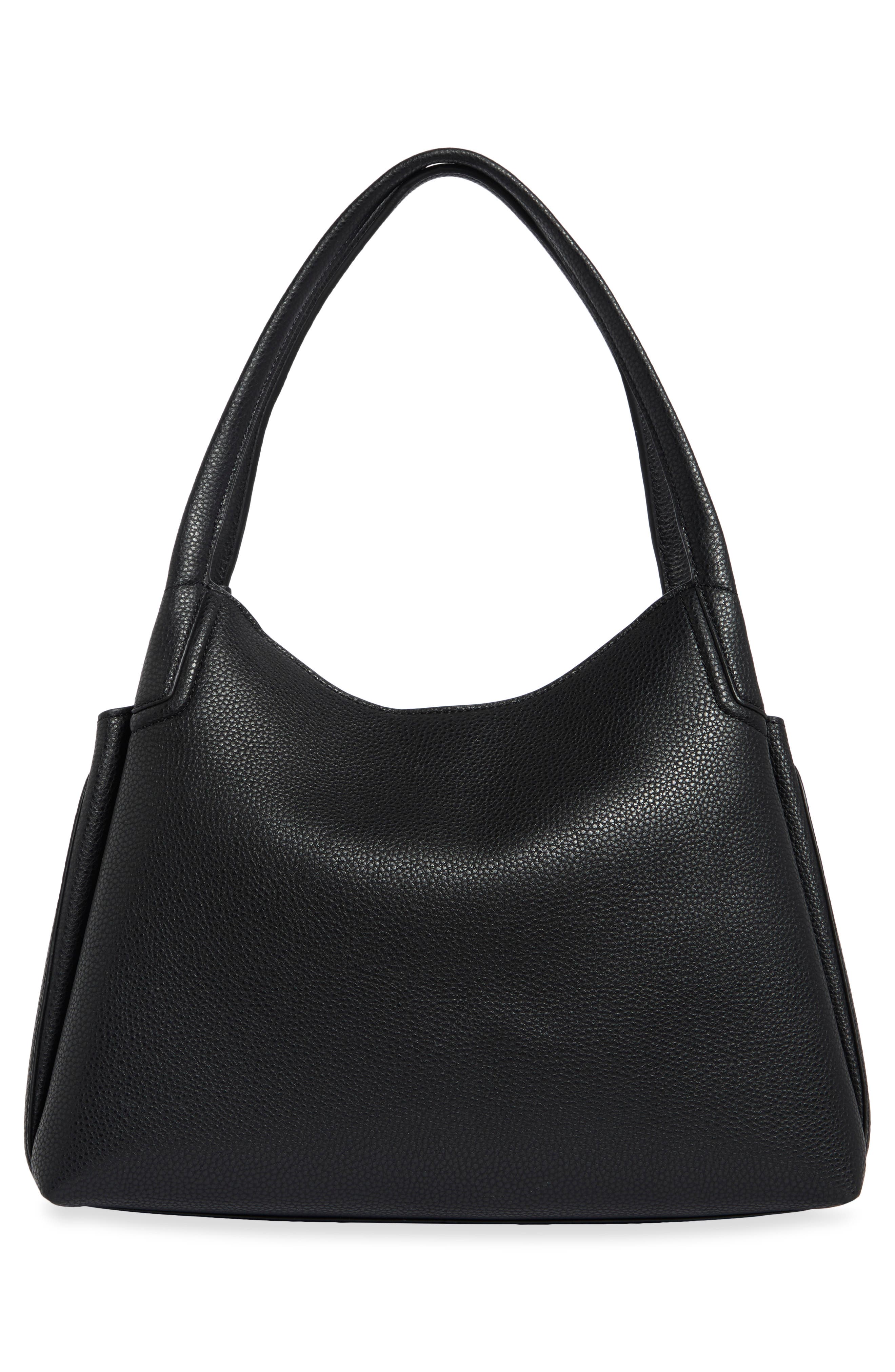 Driftwork Leather Hobo Bag, Alternate, color, BLACK