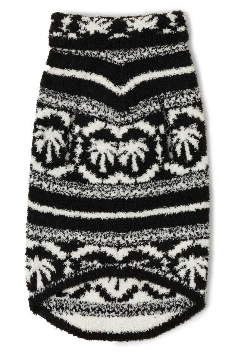 CozyChic™ Malibu Fair Isle Dog Sweater, Alternate, color, BLACK/CREAM