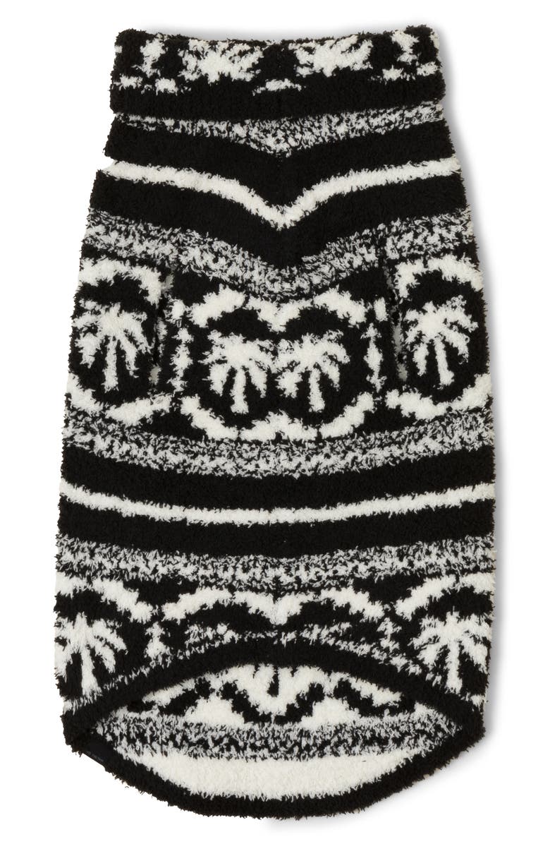 Barefoot Dreams<sup>®</sup> CozyChic<sup>™</sup> Malibu Fair Isle Dog Sweater, Alternate, color, Black/Cream