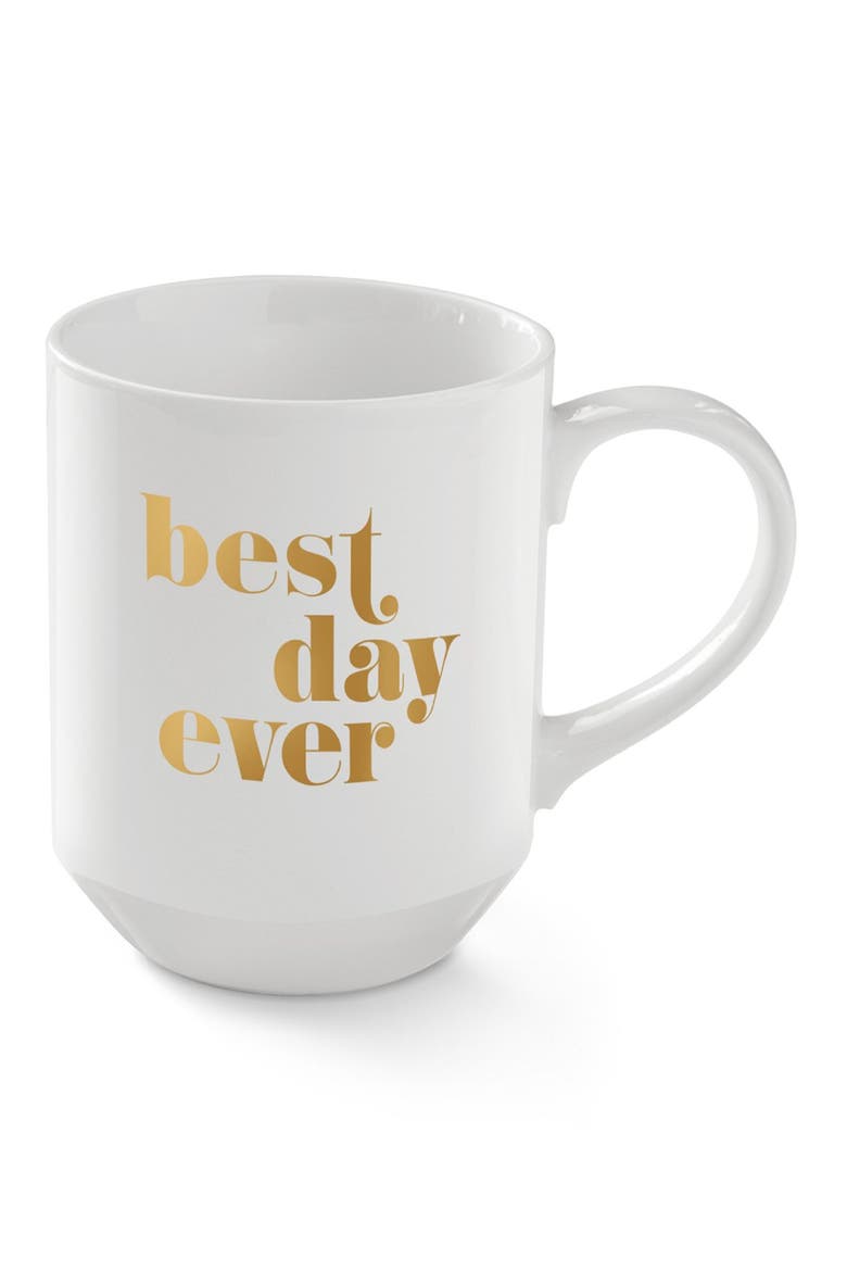 'Best Day Ever' Mug, Main, color, WHITE