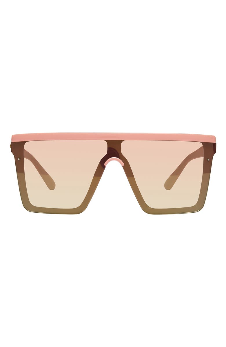 Kurt Geiger London 99mm Flat Top Sunglasses, Main, color, Blush/ Blush Flash