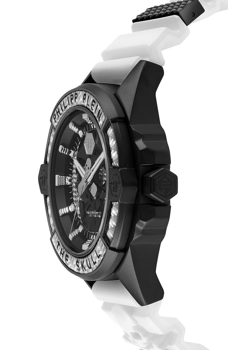 PHILIPP PLEIN The $kull Silicone Strap Watch, 44mm, Alternate, color, 
