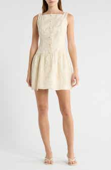 Floral Embroidery Cotton Dress