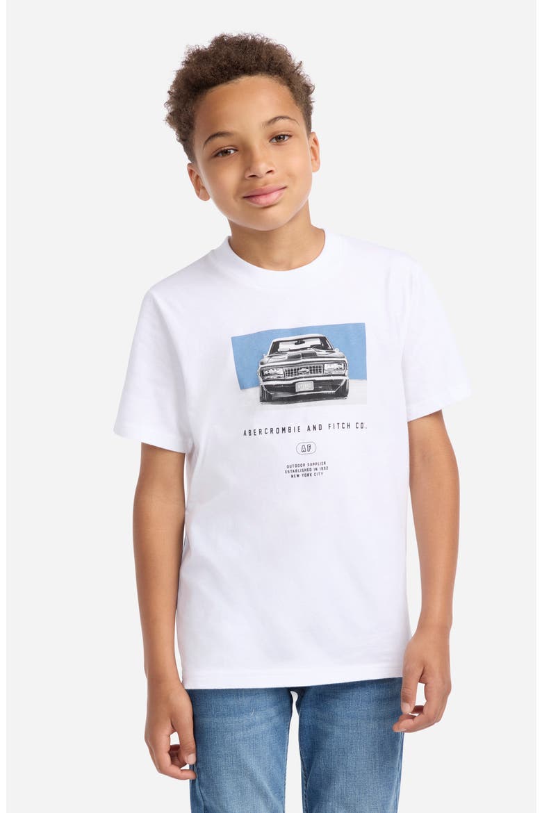 Kids' Muscle Car Cotton Graphic T-Shirt, Alternate, color, BRIGHT WHITE