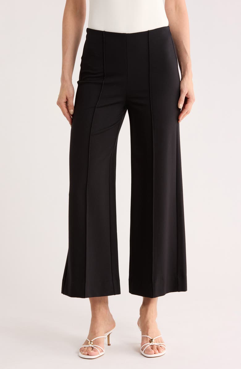 NORDSTROM RACK Wide Leg Ponte Pants, Main, color, Black