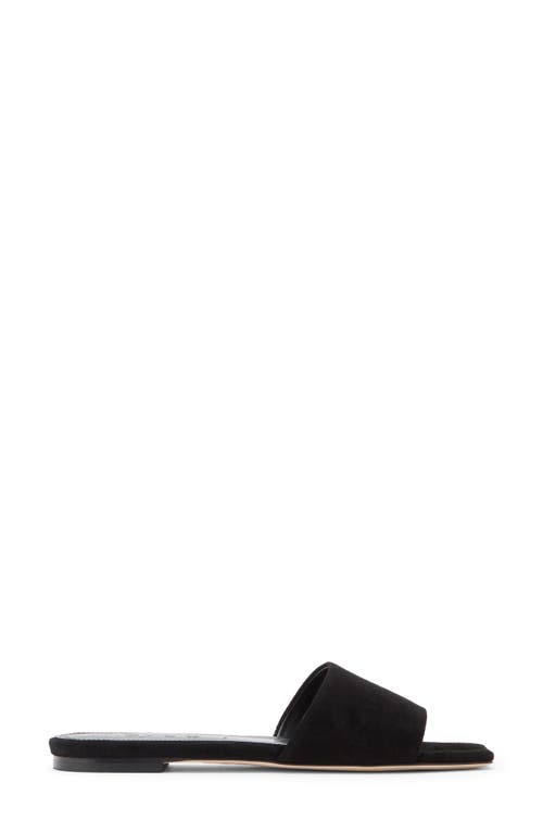 Aeyde Anna Suede Slides In Black