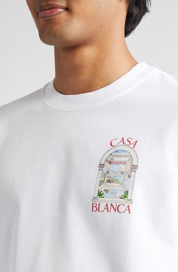 【関税込み】Casablanca ホワイト Le Passage Tシャツ Le Passage T-Shirt | Casablanca Paris