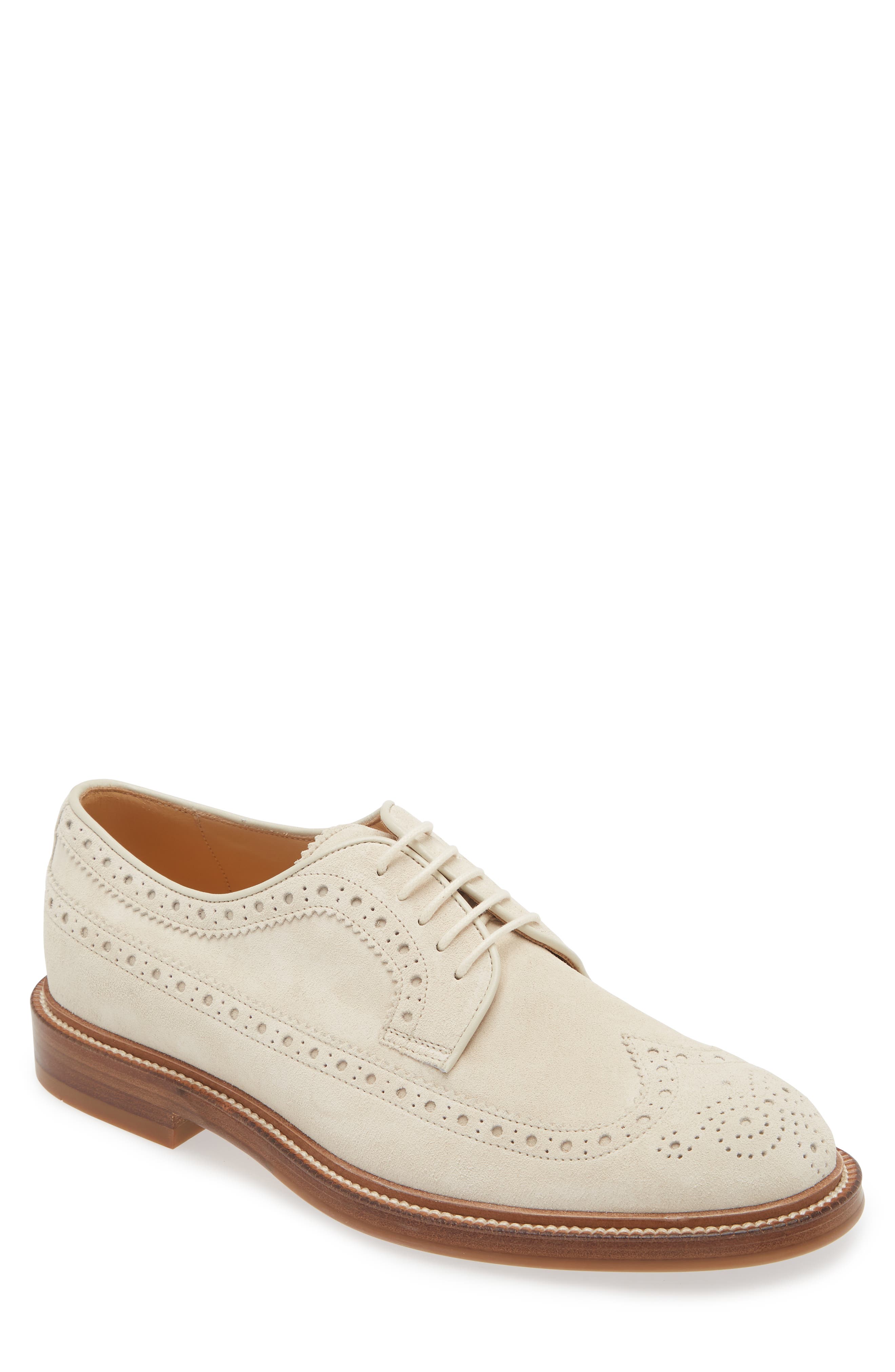 Brunello Cucinelli Longwing Derby, Main, color, Off White