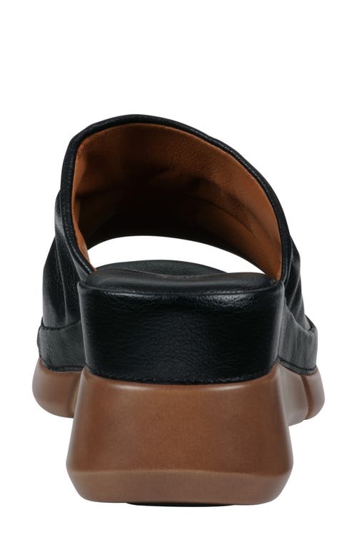 Gc Shoes Nora Ruched Wedge Sandal In Black