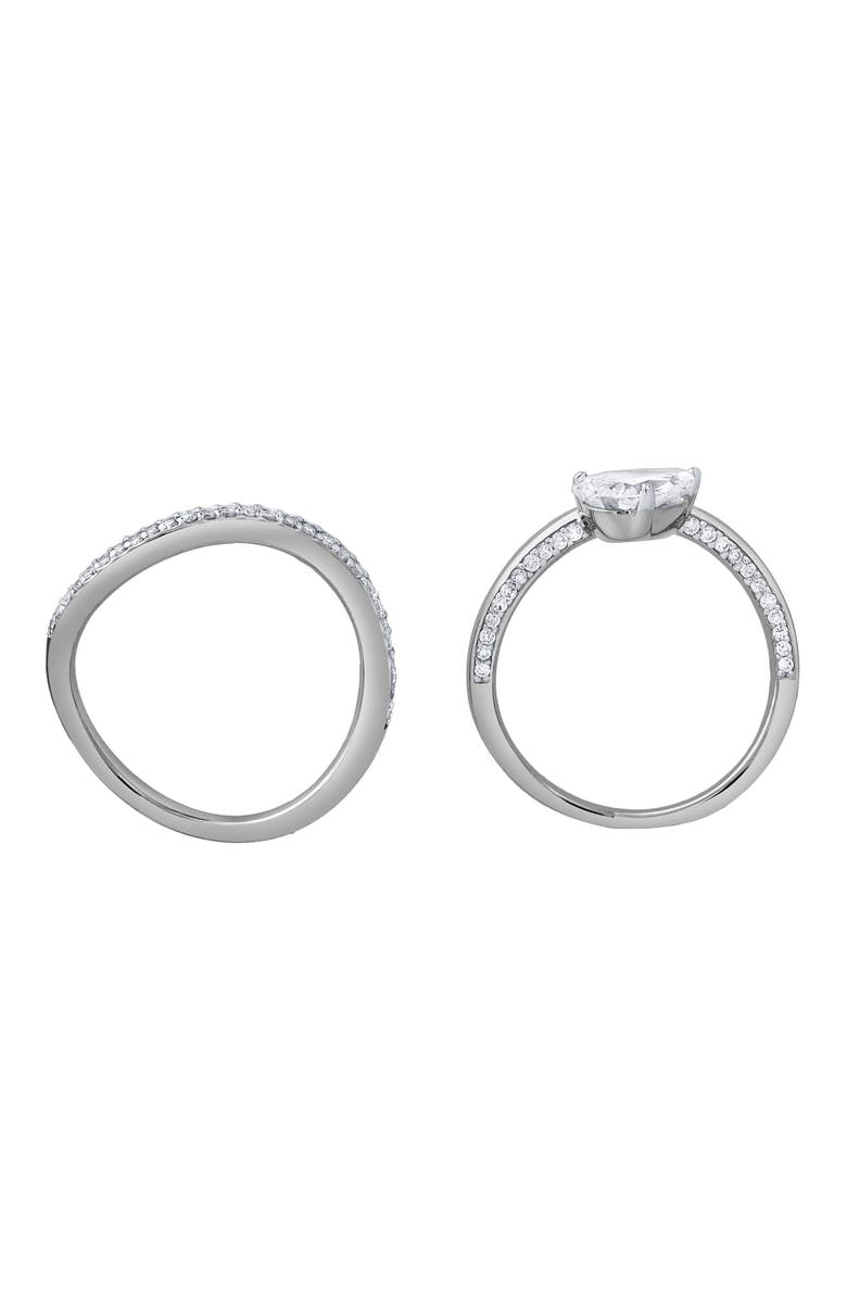 LuvMyJewelry Selena Silk Wave 2.00 Ct Pear Lab Grown Diamond Engagement Ring, Alternate, color, 14K White Gold