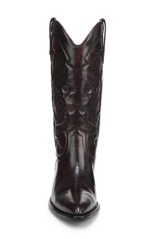 Sam Edelman Rue Western Boot In Burgundy