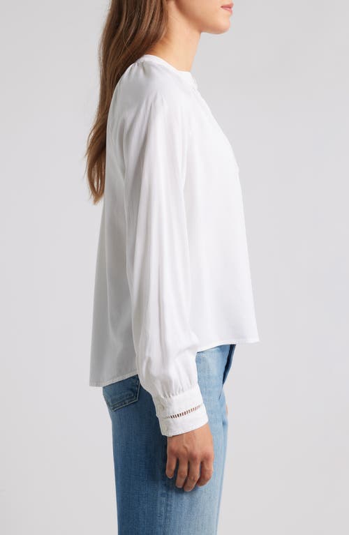 Cloth & Stone Shirred Button-up Shirt In White