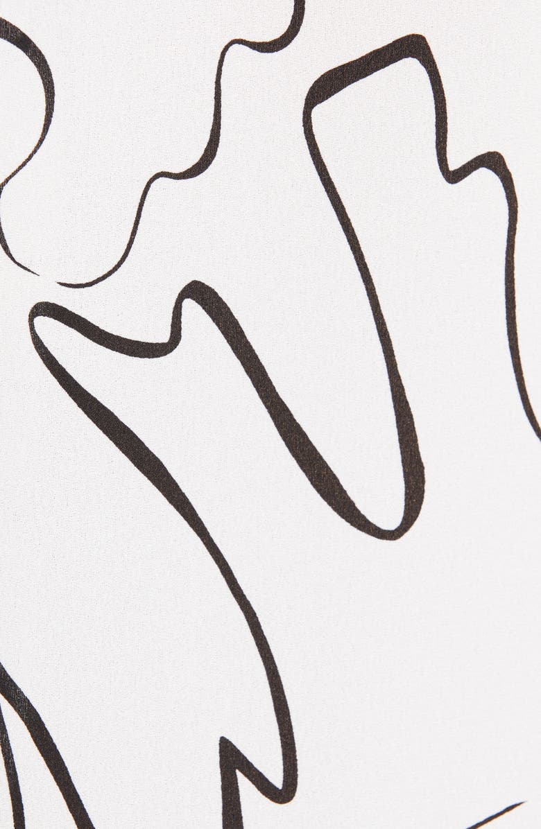 Lafayette 148 New York Zora Scribble Print Silk Blouse, Alternate, color,