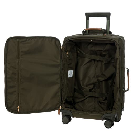 Bric's Olive X-travel Four-wheel Recycled-polyamide Cabin Suitcase 55cm In Green