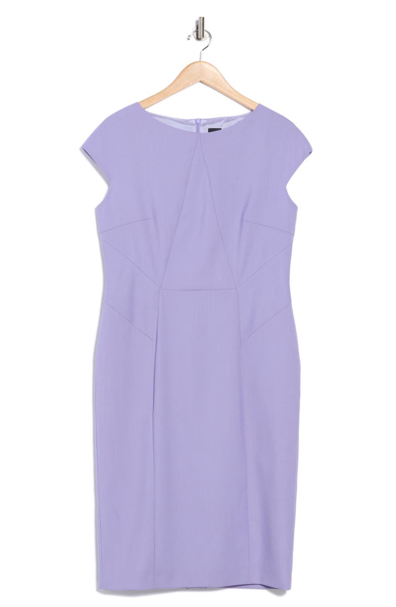 BOSS Dekaliah Wool Sheath Dress, Main, color, Medium Purple
