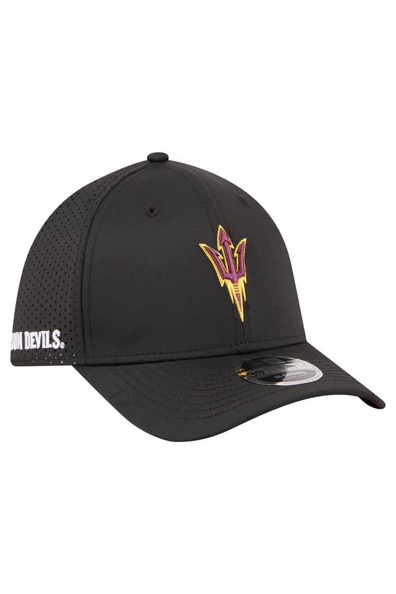 Men's New Era  Black Arizona State Sun Devils 39THIRTY M-Crown Flex Fit Hat, Main, color, Black