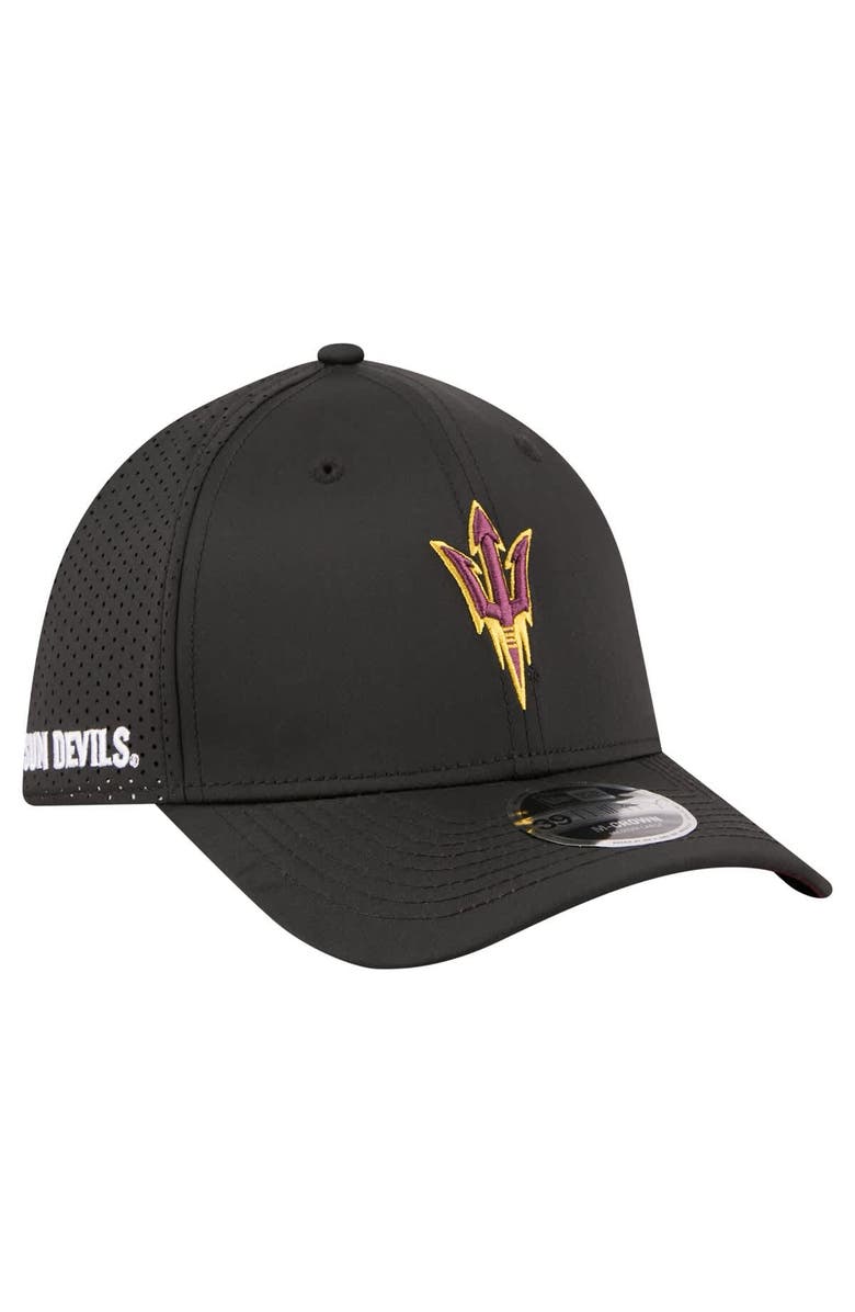 New Era Men's New Era  Black Arizona State Sun Devils 39THIRTY M-Crown Flex Fit Hat, Main, color, Black