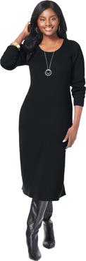 Jessica London Scoop-Neck Sweater Dress
