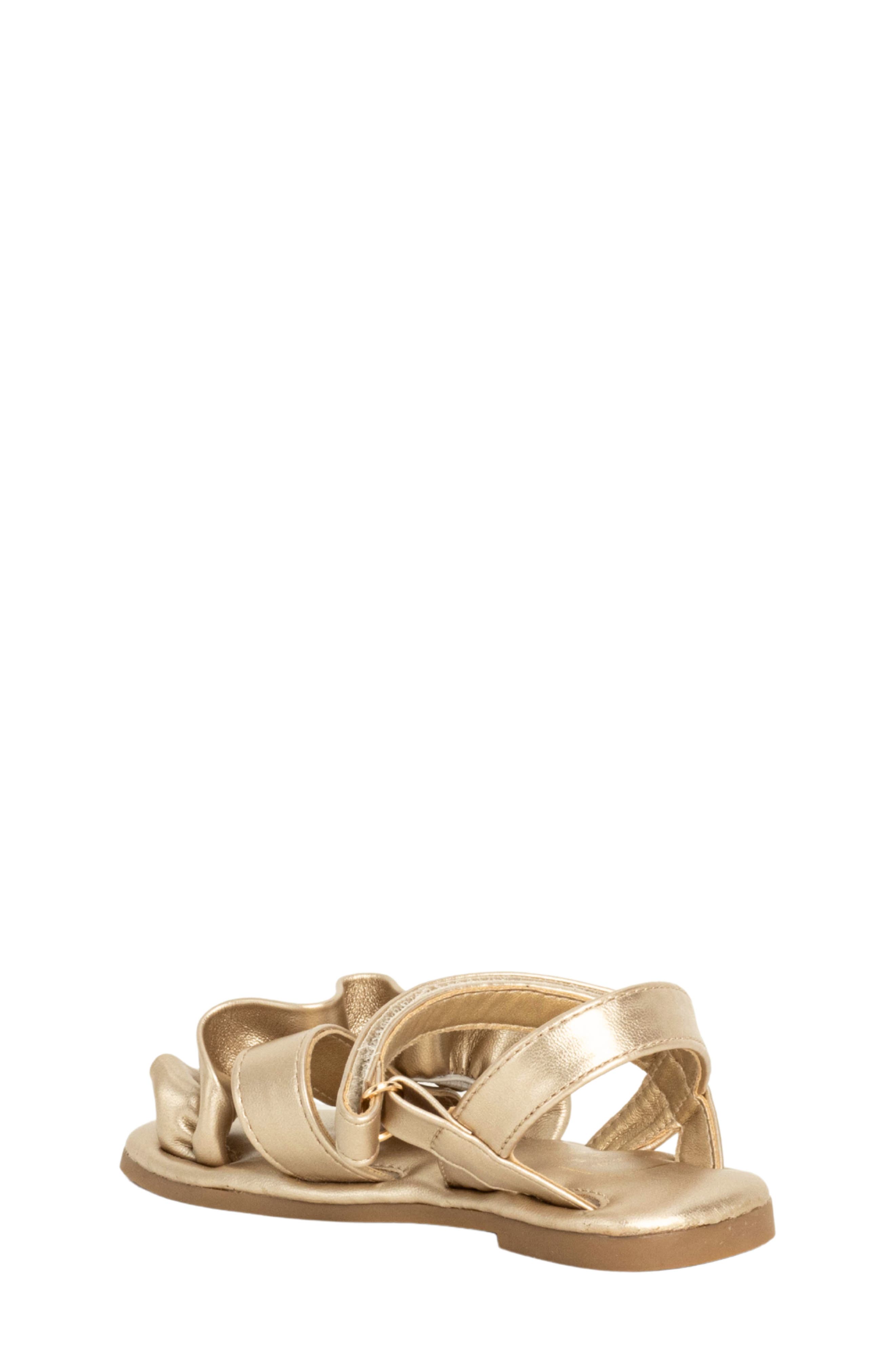Kids' Blossom Mini Sandal, Alternate, color, GOLD