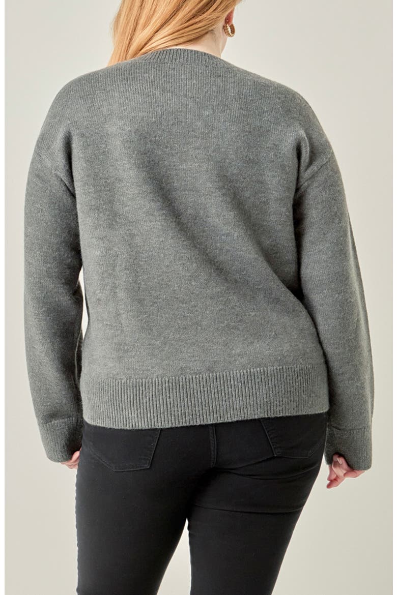 Heart Sweater, Alternate, color, CHARCOAL