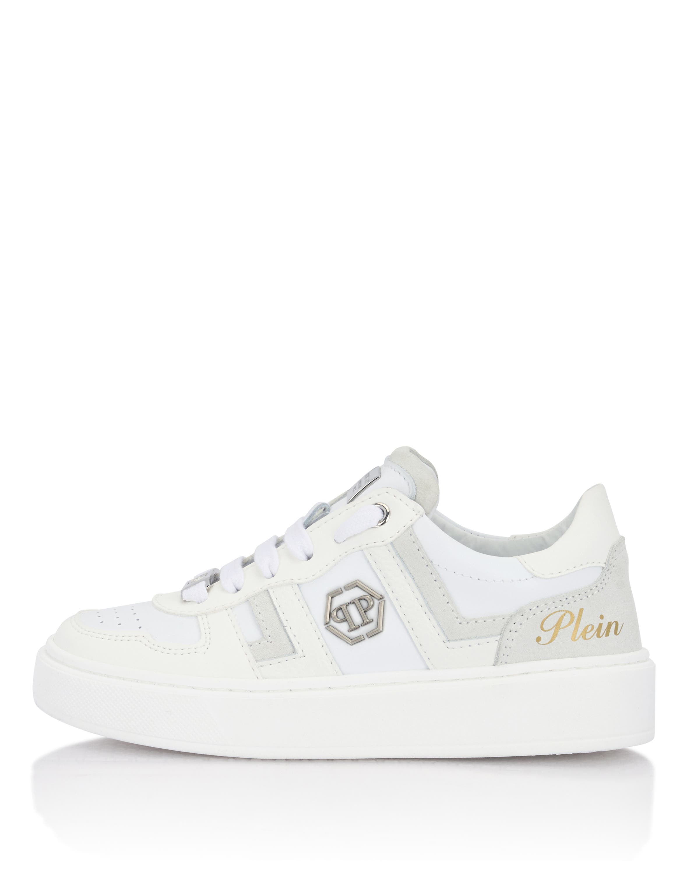 Mix Materials Low-Top Sneakers Boy, Alternate, color, white