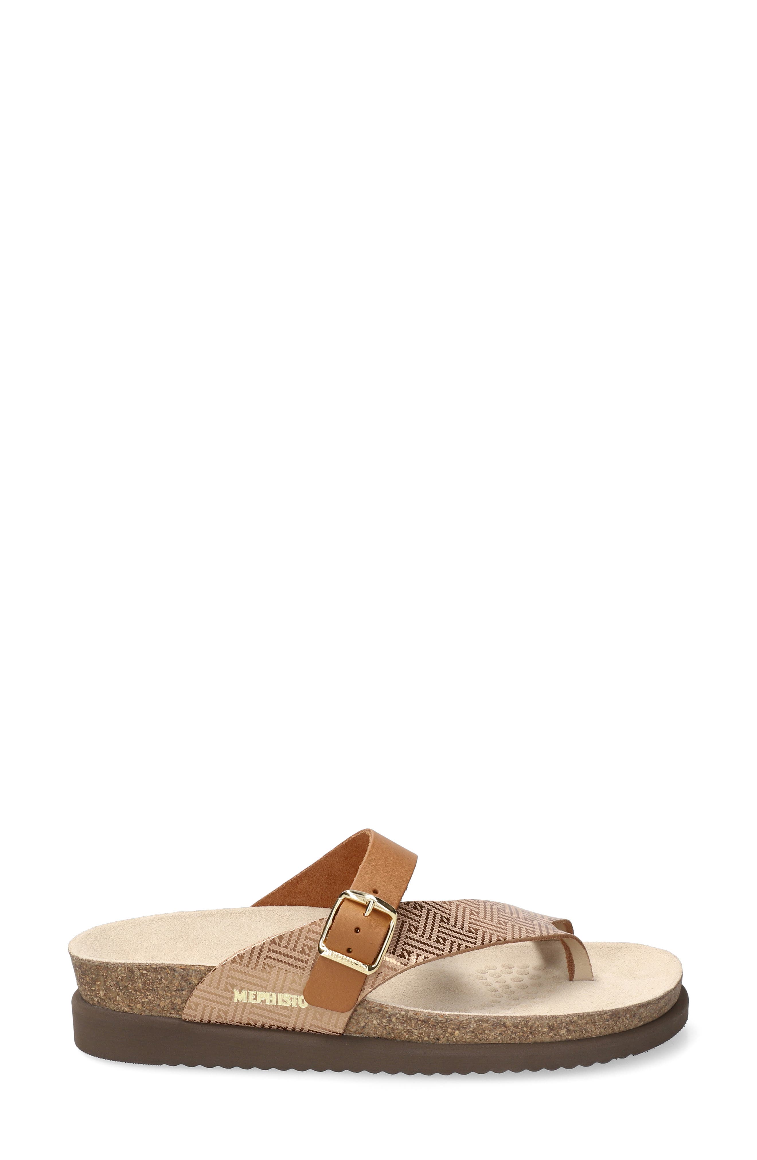 Helen Mix Toe Loop Sandal, Alternate, color, CAMEL HELIOS