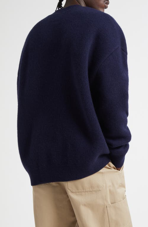 Givenchy Abstract Pattern Crewneck Sweater With Ribbed Finish In Blue